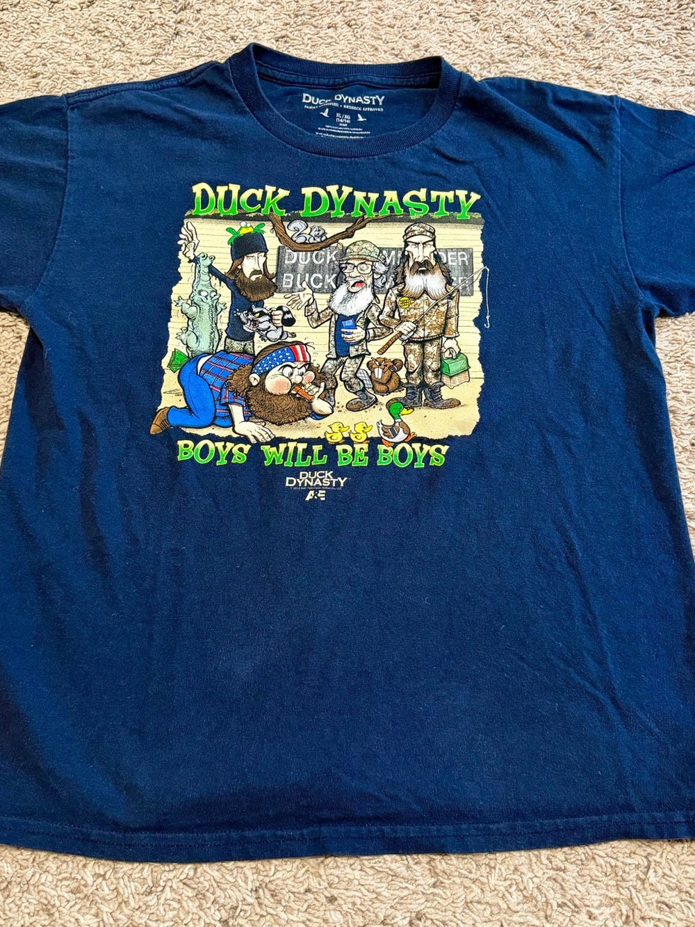 Duck Dynasty “Boys Will Be Boys”Navy Graphic Tee